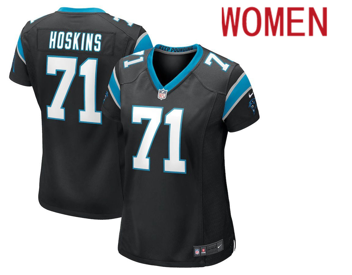 Women Carolina Panthers #71 Phil Hoskins Nike Black Game NFL Jersey->women nfl jersey->Women Jersey
